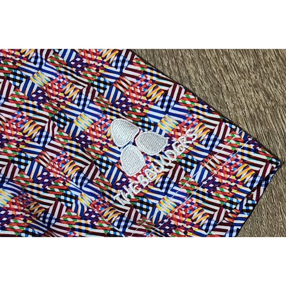 Bugatchi Polo Shirt Mens L Colorful Geometric Short Sleeve Mercerized Cotton - Picture 6 of 12